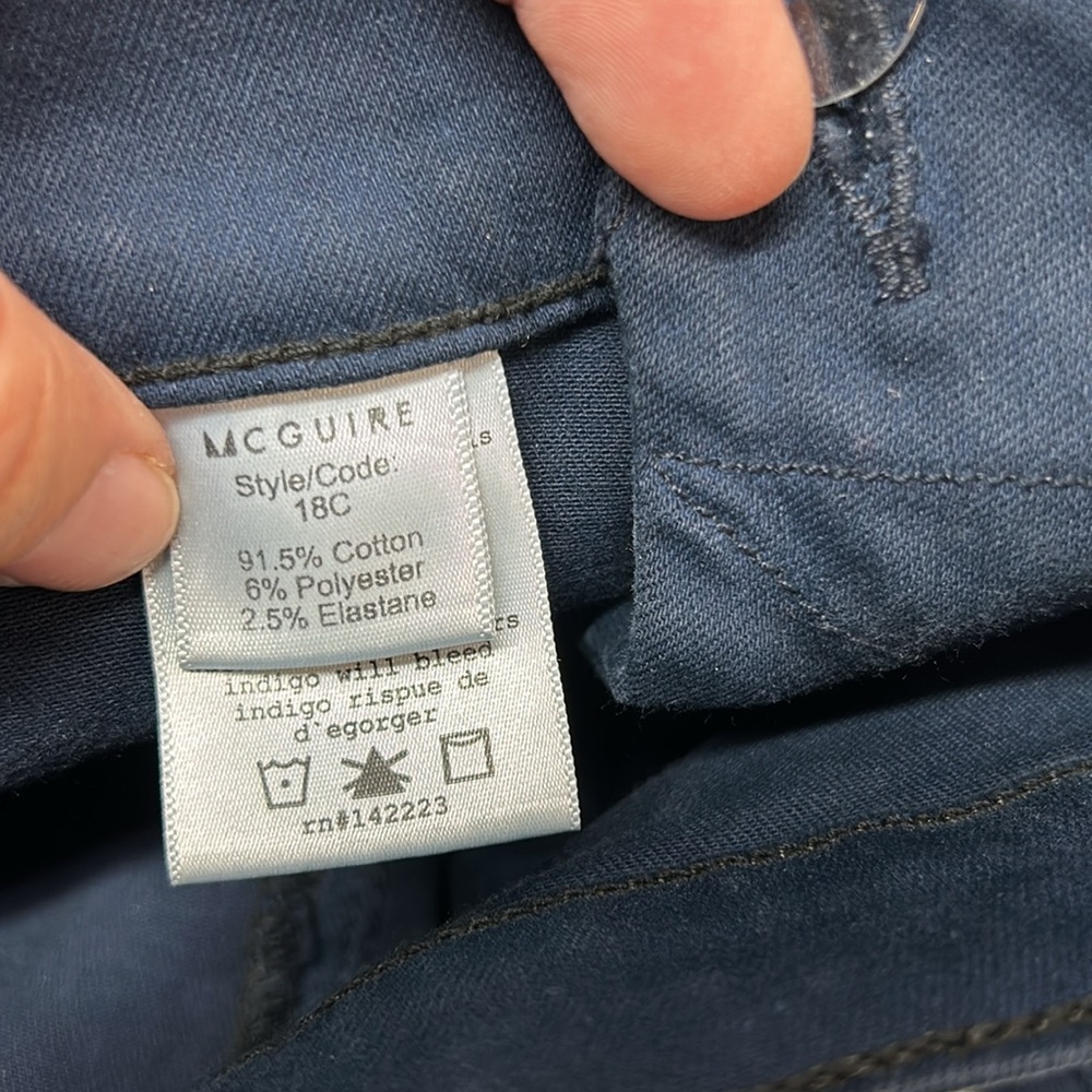 McGuire Lace up Jean Skinny Jean Women's 26 Mid Rise - Picture 6 of 7